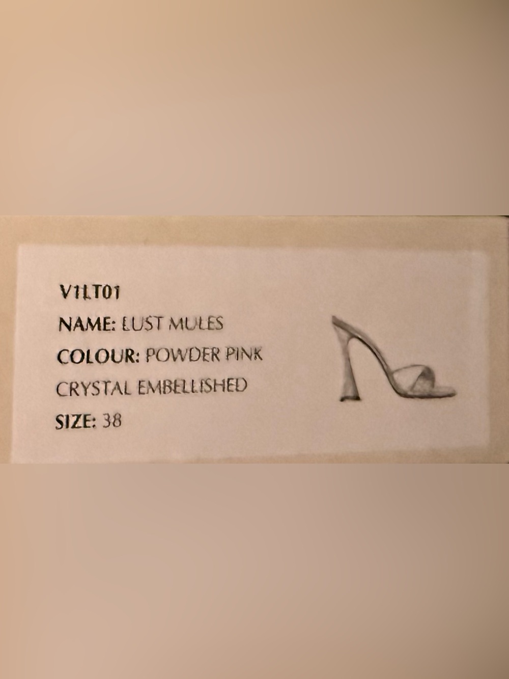 Pink Rhinestone High Heel Slide Sandals - Picture 4 of 4